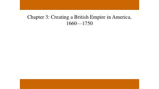 Chapter 3: Creating a British Empire in America, 1660—1750