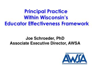 Principal Practice Within Wisconsin’s Educator Effectiveness Framework