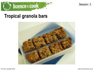 Tropical granola bars