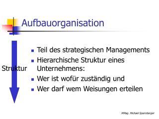 Aufbauorganisation