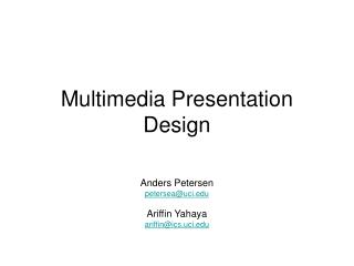 Multimedia Presentation Design