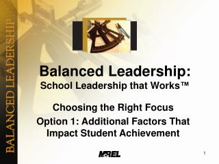 Balanced Leadership: School Leadership that Works ™