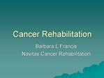 Cancer Rehabilitation