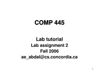 COMP 445