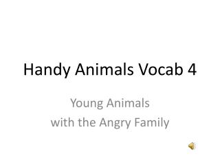 Handy Animals Vocab 4