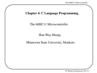 Chapter 4: C Language Programming