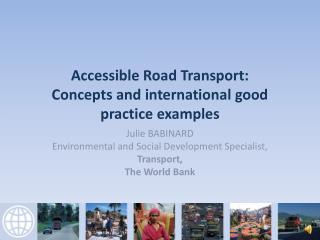 Accessible Road Transport: Concepts and international good practice examples