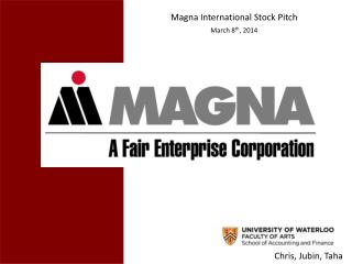 Magna International Stock Pitch