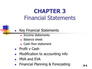 CHAPTER 3 Financial Statements
