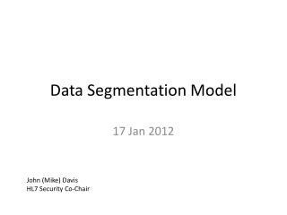 Data Segmentation Model