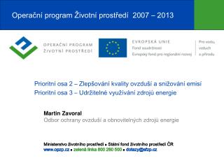 Operační program Životní prostředí 2007 – 2013