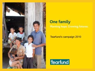 Tearfund’s campaign 2010