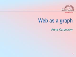 Web as a graph