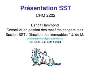 Présentation SST CHM 2202