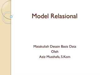 Model Relasional