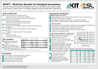 BioKIT - Real-time decoder for biosignal processing