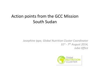 Action points from the GCC Mission South Sudan
