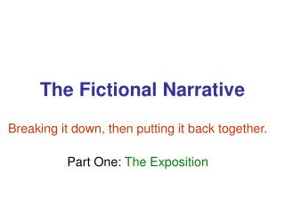 PPT - Fictional Narrative Writing PowerPoint Presentation - ID:2588206