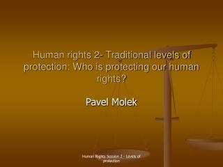 Human rights 2- Traditional levels of protection: Who is protecting our human rights?