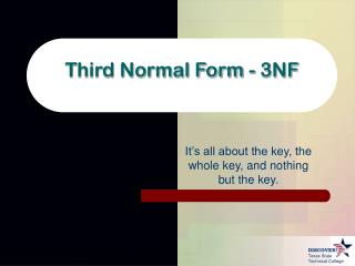 Third Normal Form - 3NF