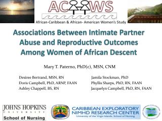 African-Caribbean &amp; African- American Women’s Study