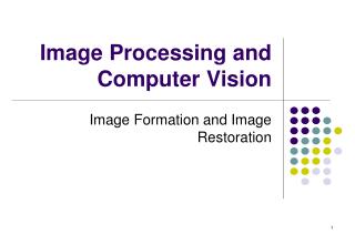 Image Processing and Computer Vision