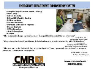EMERGENCY DEPARTMENT INFORMATION SYSTEM