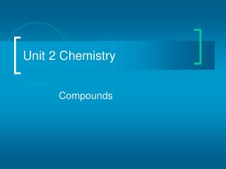 Unit 2 Chemistry