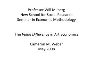 The Value Difference in Art Economics