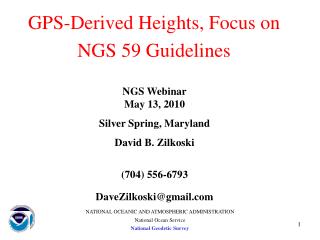 GPS-Derived Heights, Focus on NGS 59 Guidelines