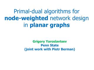 Primal-dual algorithms for node-weighted network design in planar graphs