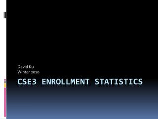 CSE3 Enrollment Statistics