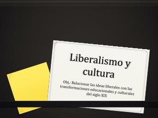 Liberalismo y cultura