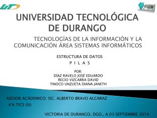 UNIVERSIDAD TECNOLÓGICA DE DURANGO
