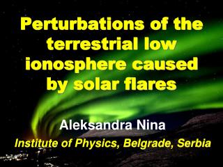 Perturbations of the terrestrial low ionosphere caused by solar flares