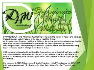 To become a top-rate company providing livelihood and wellness products to the world.