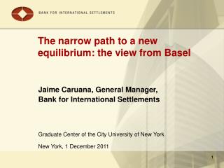 The narrow path to a new equilibrium: the view from Basel