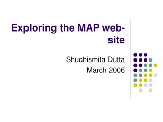 Exploring the MAP web-site