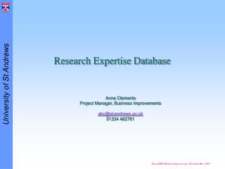 Research Expertise Database