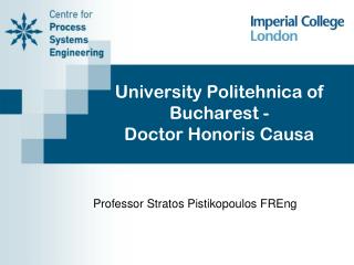 University Politehnica of Bucharest - Doctor Honoris Causa
