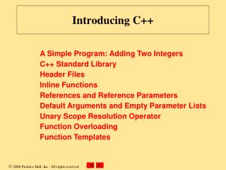Introducing C++