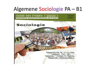 Algemene Socio logie PA – B1
