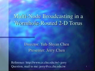 Multi-Node Broadcasting in a Wormhole-Routed 2-D Torus