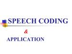 SPEECH CODING