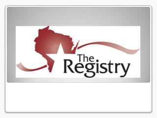 Why a Registry?