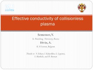 Effective conductivity of collisionless plasma