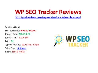 Wp seo-tracker Reviews Bonuses Discount Download