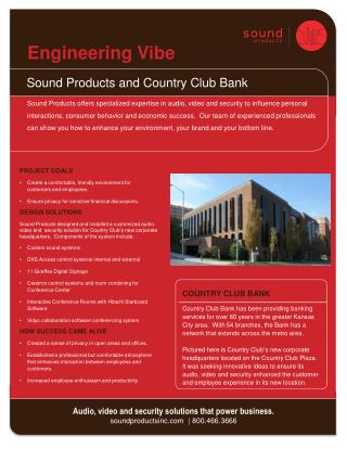 Sound Products and Country Club Bank