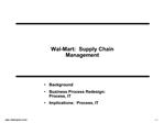 Wal-Mart: Supply Chain Management