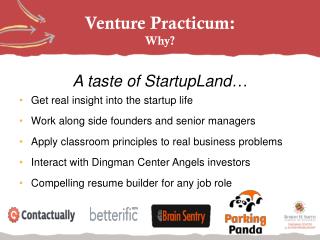 Venture Practicum: Why?